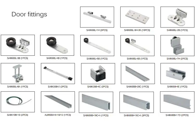 HDSAFE Frameless Glass Sliding Door Factory Quality Aluminium self Closing sliding Door System No Bottom Track For Interior