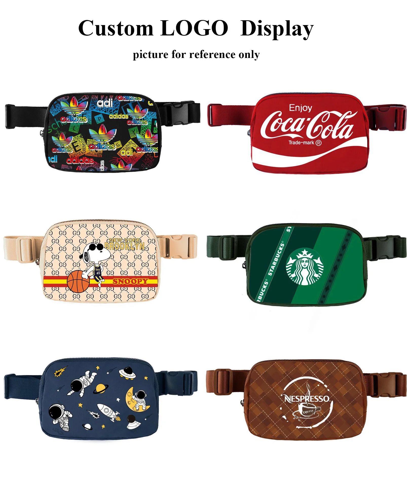New Style Double zipper  Lulu Nylon Everywhere Belt Bag Large Size Fanny Pack Bag Lululemone Crossbody Bag