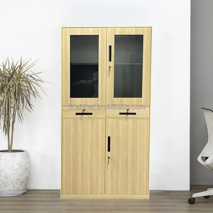 Office Metal File Cabinet 2door steel cabinet Metal Office 2 Drawer wood grain transfer cabinet