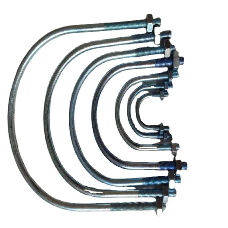 Fastener manufacturer Hot-dip galvanized U-shaped bolt U-shaped clamp Welding typeJ type foundation anchor bolt