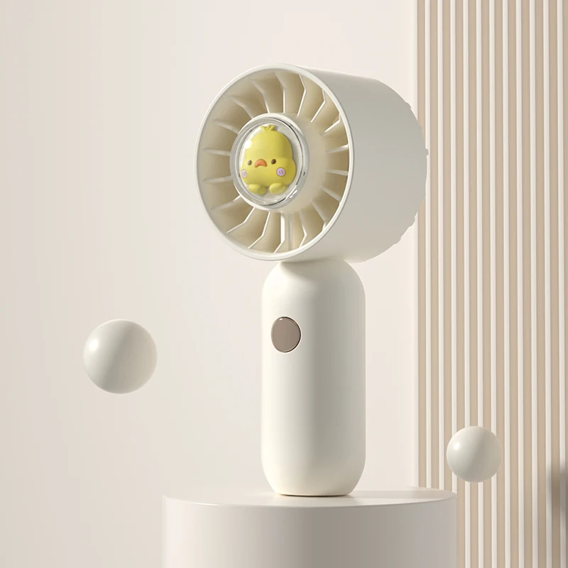 Creative Desktop Ventilador Outdoor Portable Fan Cooling USB Charging Mini Fan 3 Speed Hand-held Rechargeable Pocket Fan