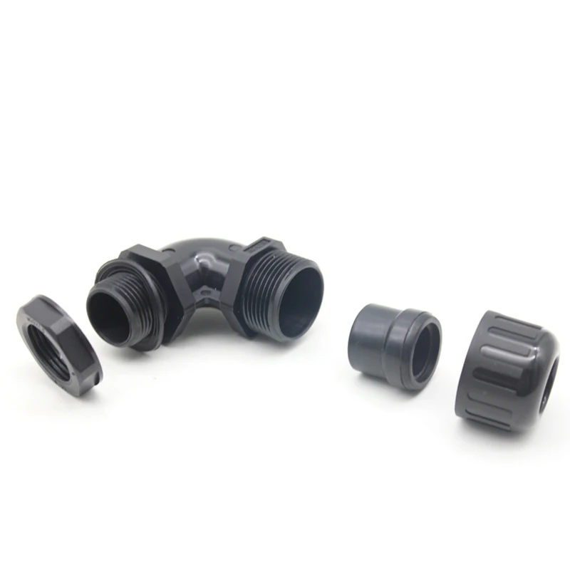 PG16 Nylon NPT 1/2' Strain Relief Flexible Pipe Hose Connector M32 Plastic Conduits & Fittings For Outdoor Enclosure Factory