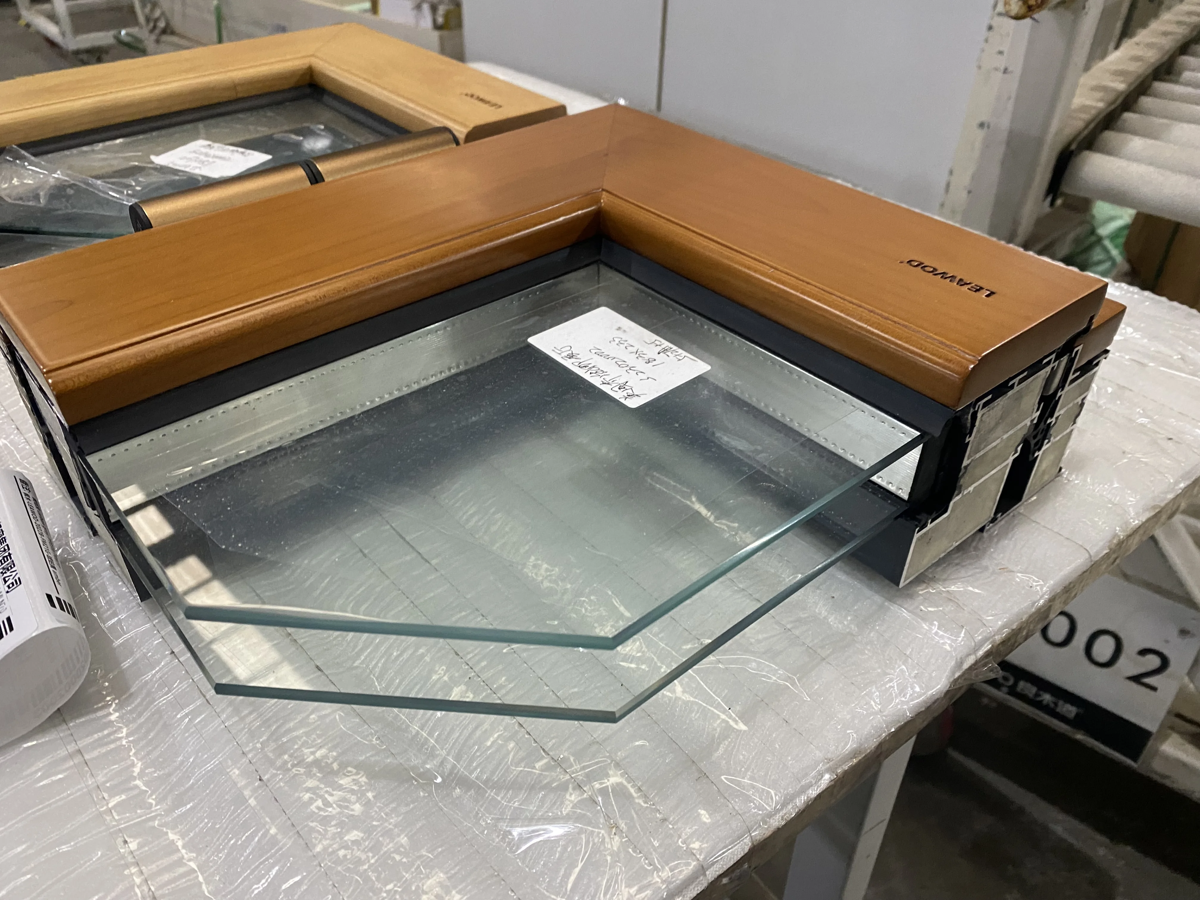 Aluminum Clad Wood Doors  High end Customized Thermal Break Aluminum Windows Hinge Aluminum Wood smart Doors