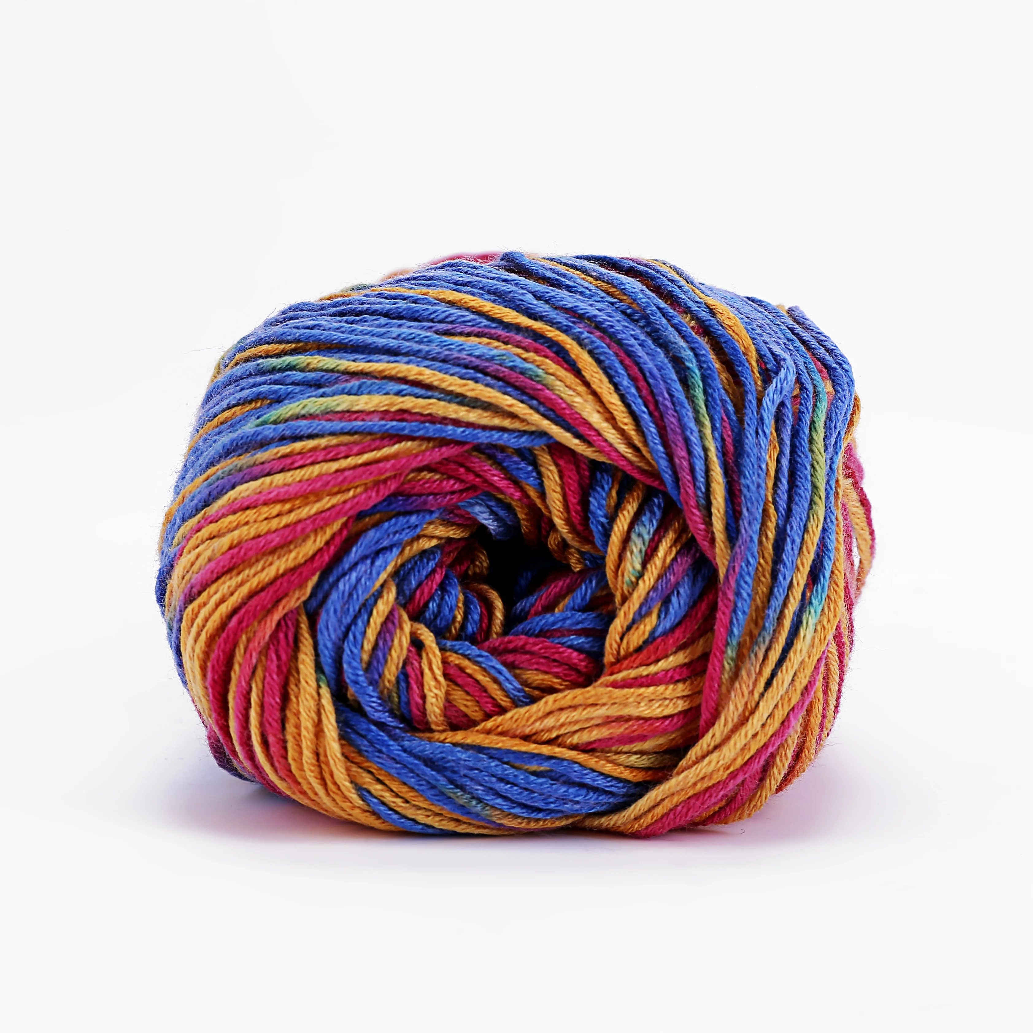 
Medium thick thread milk cotton thread handmade DIY knitting baby children scarf crochet slippers material bag/section dyed yarn 