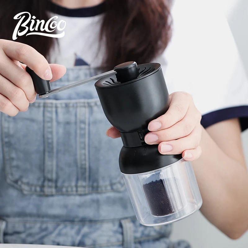 Bincoo New Arrival Manual Conical Burr Coffee Grinder Homeuse Espresso With Acrylic Coffee Powder Jars