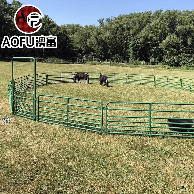 Chinese square tube steel tubing cattle corral fencing factory galvanized welded livestock sheep and goat portable metal fence
