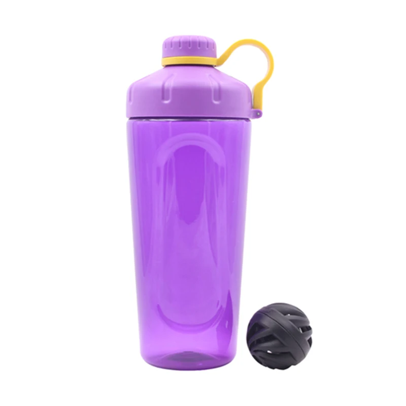 new design bpa free sports fitness 800ml protein shaker plastic blender water bottle with mixer ball