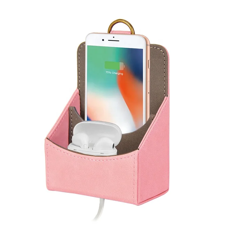 Высокое качество Лучшая цена автомобиль мобильный телефон беспроводной зарядное устройство с коробка для хранения