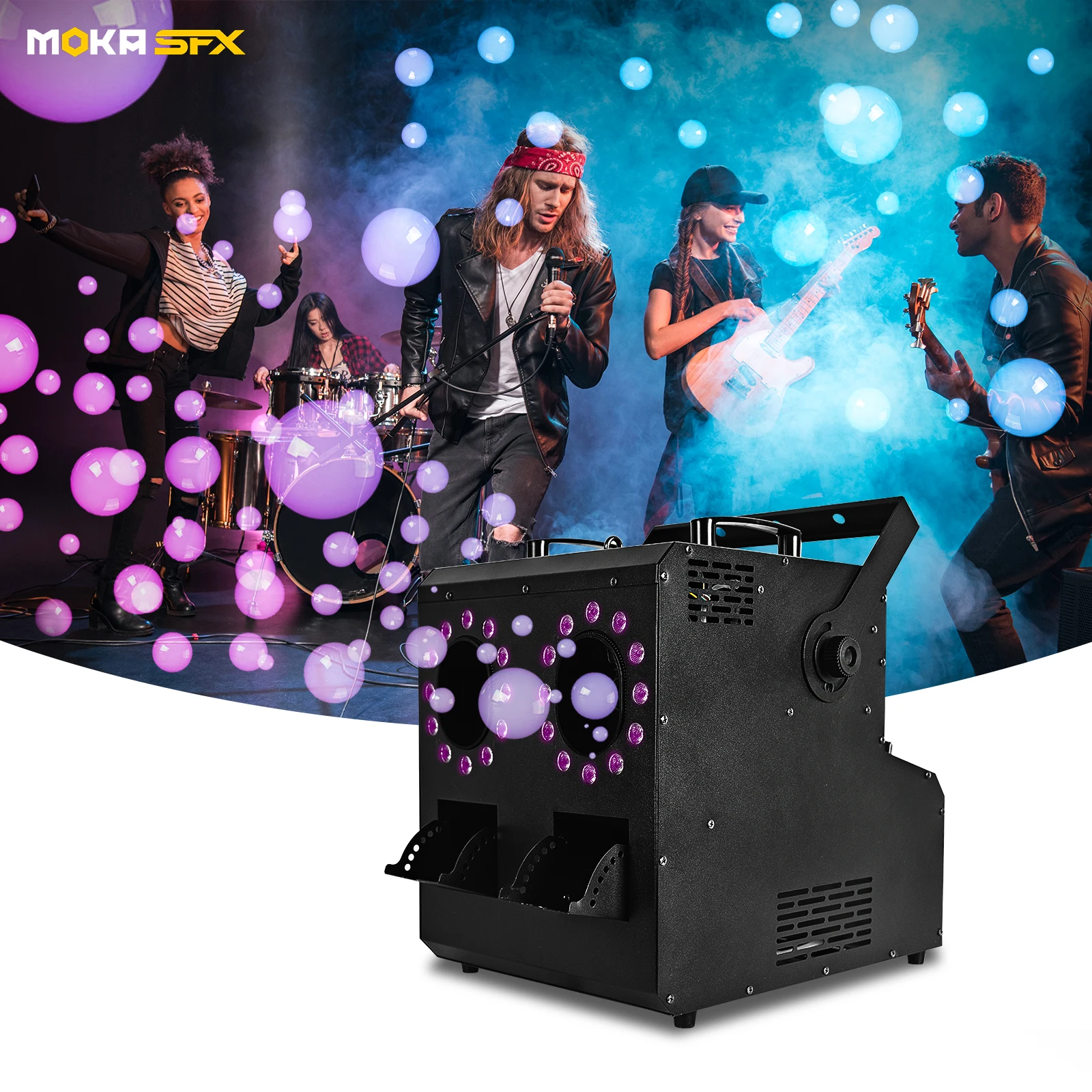 Moka sfx 900w 2 Way Led Somke Fog Bubble Machine for DJ Party  Wedding Stage Event