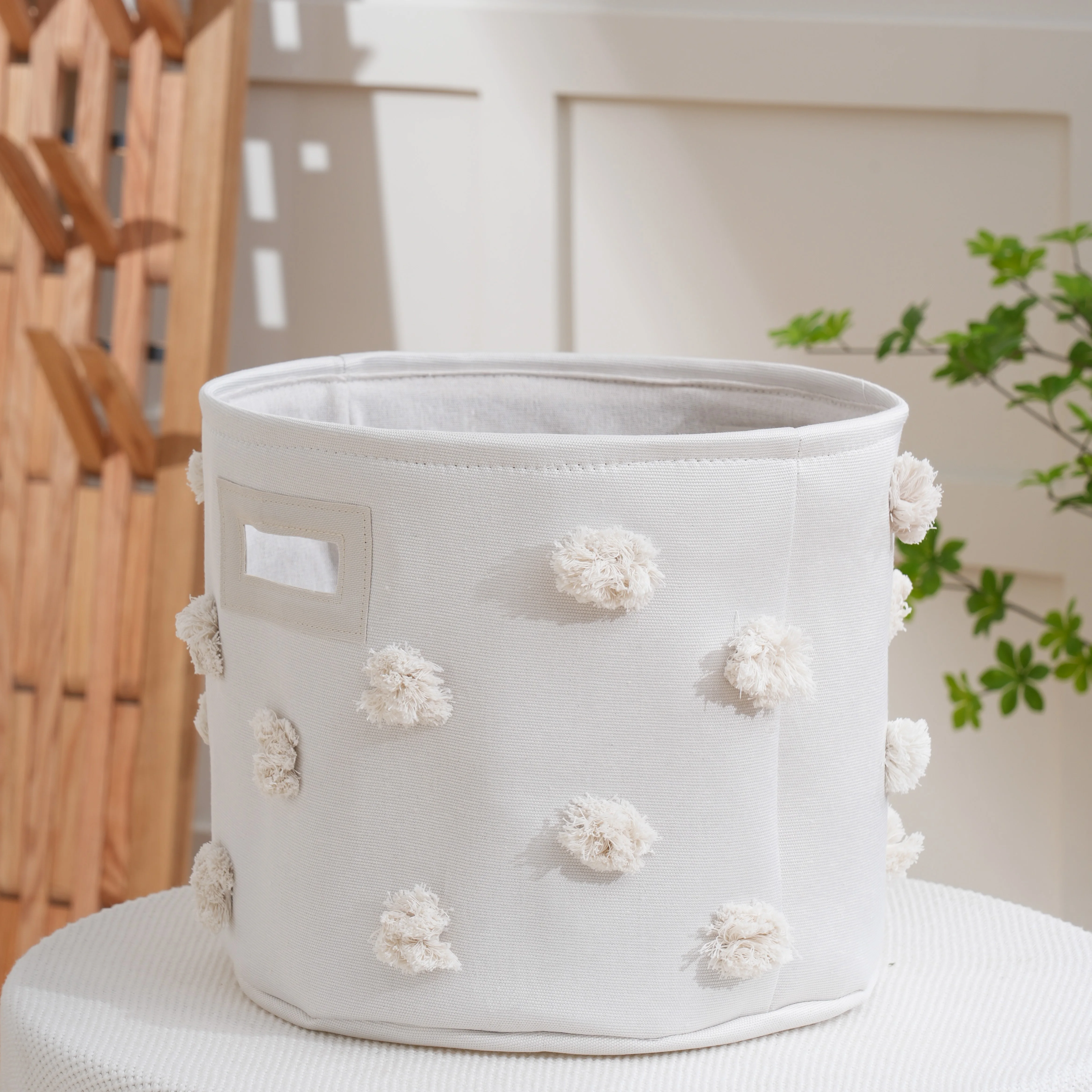 cotton cord rope Custom hand-woven basket multi-functional large capacity storage and cleaning laundry basket