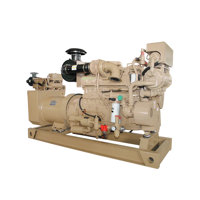 CCS approved 400V 480V heat exchanger coolng 500KW 625KVA marine diesel generator with sea water pump