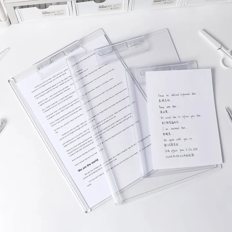 A4 writing board clip writing pad board hard document board clip multi-function power bill menu clip