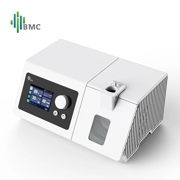 Non-invasive ventilator heated humidified with high flow function breathing system  BPAP BMC R Series Ventilator