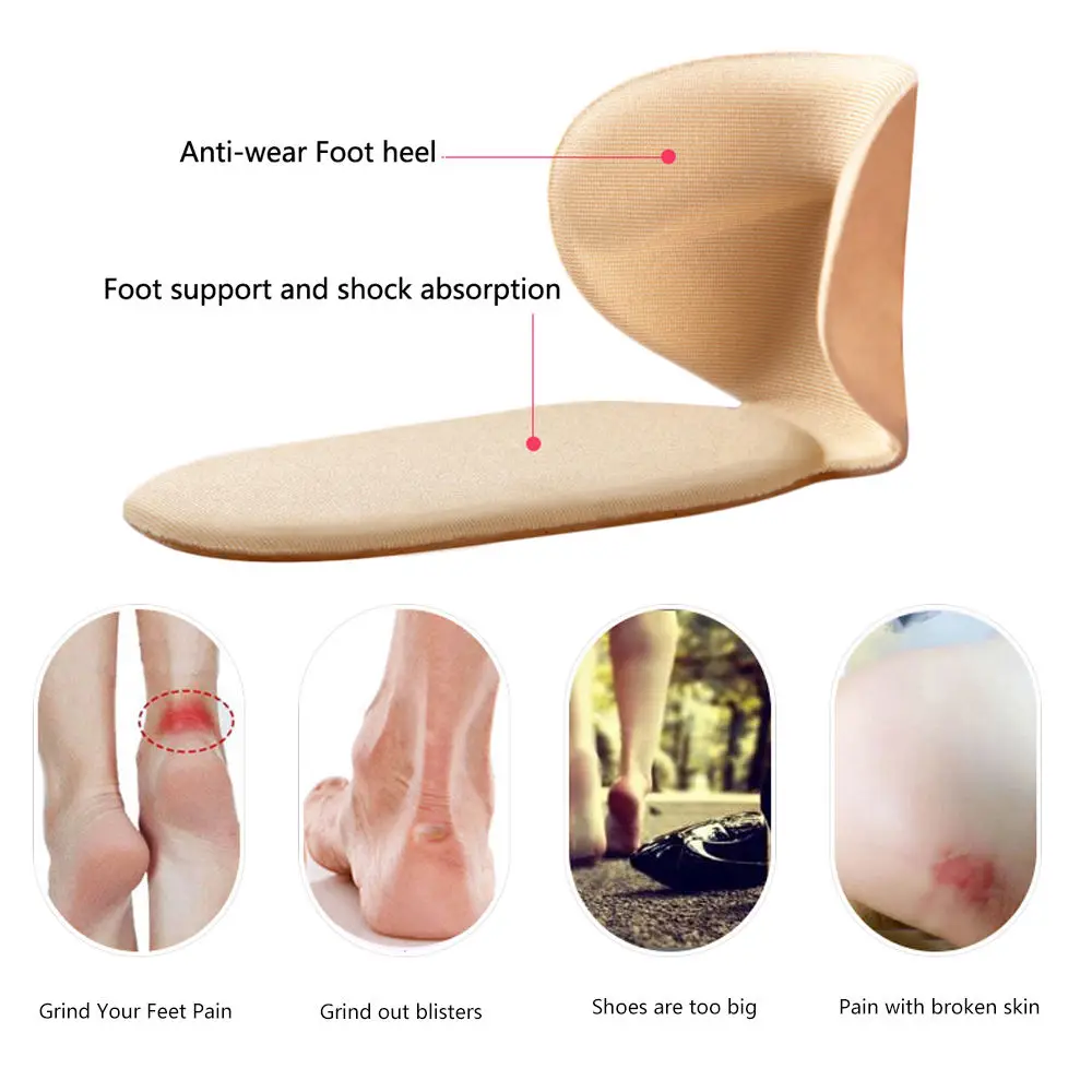 Women Men Loose Shoes Heel Grips Liner Cushions Inserts Heel Pads Snugs Durable and washable Prevent Heel Slip Blister