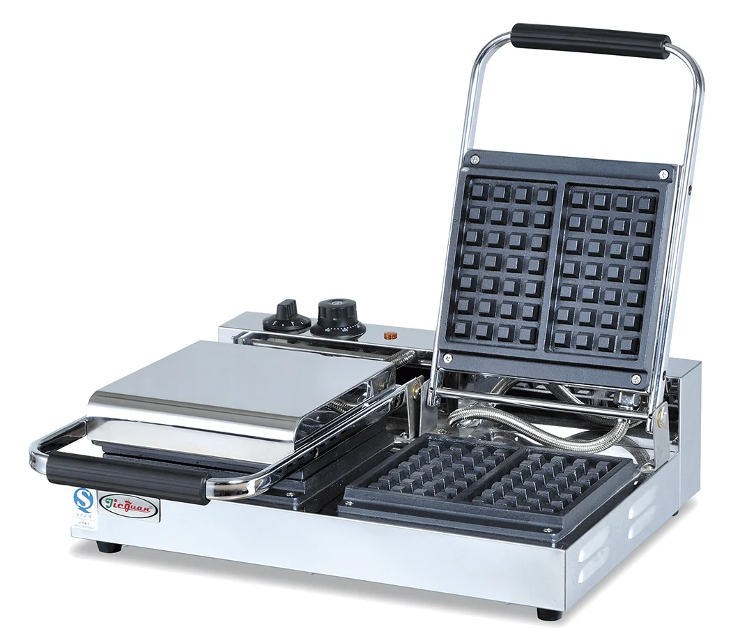 Commercial Snack Food Machine Equipment Supplier Electric Waffle Maker NonStick  Iron Waffle Baker UWB-1B