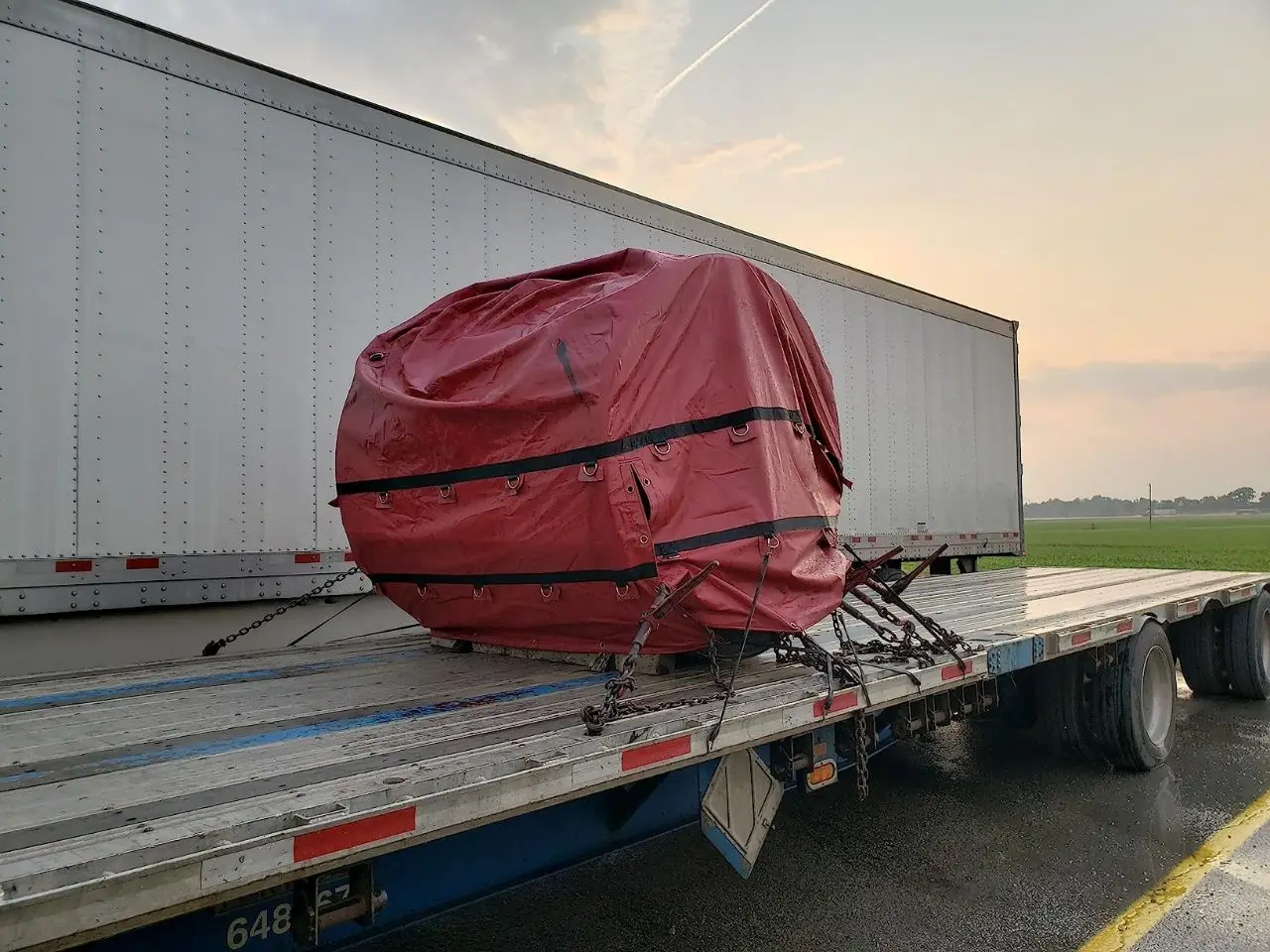 YJ Brand 18OZ Black Vinyl Coil Cover Rolled Steel Aluminum Coils Coil Bag Flatbed Truck Trailer Trap Tarpaulin