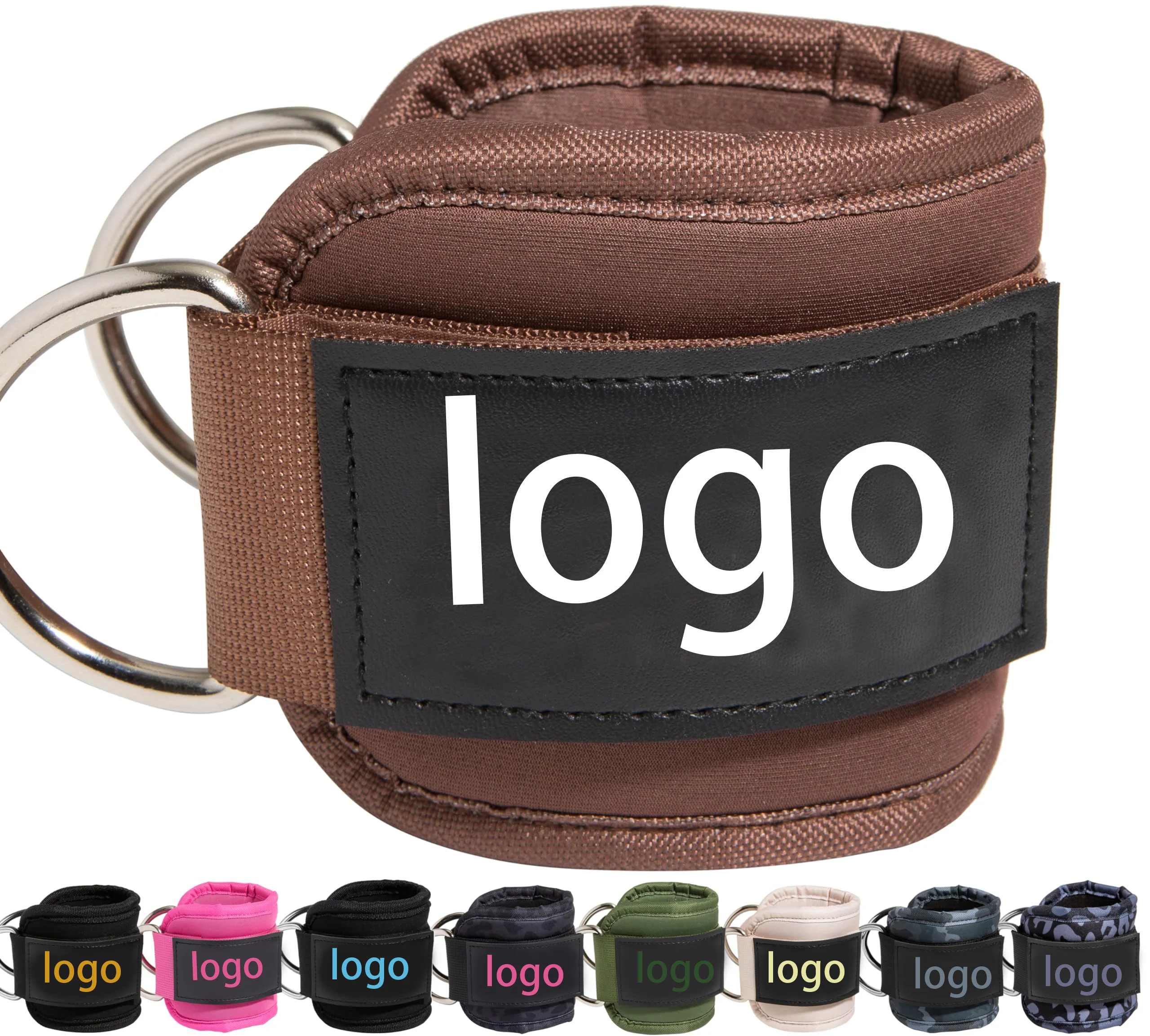 Ankle Straps (Pair) For Cable Machine Kickbacks Glute Workouts Lower Body Exercises - Adjustable Leg Straps with Neoprene Padd