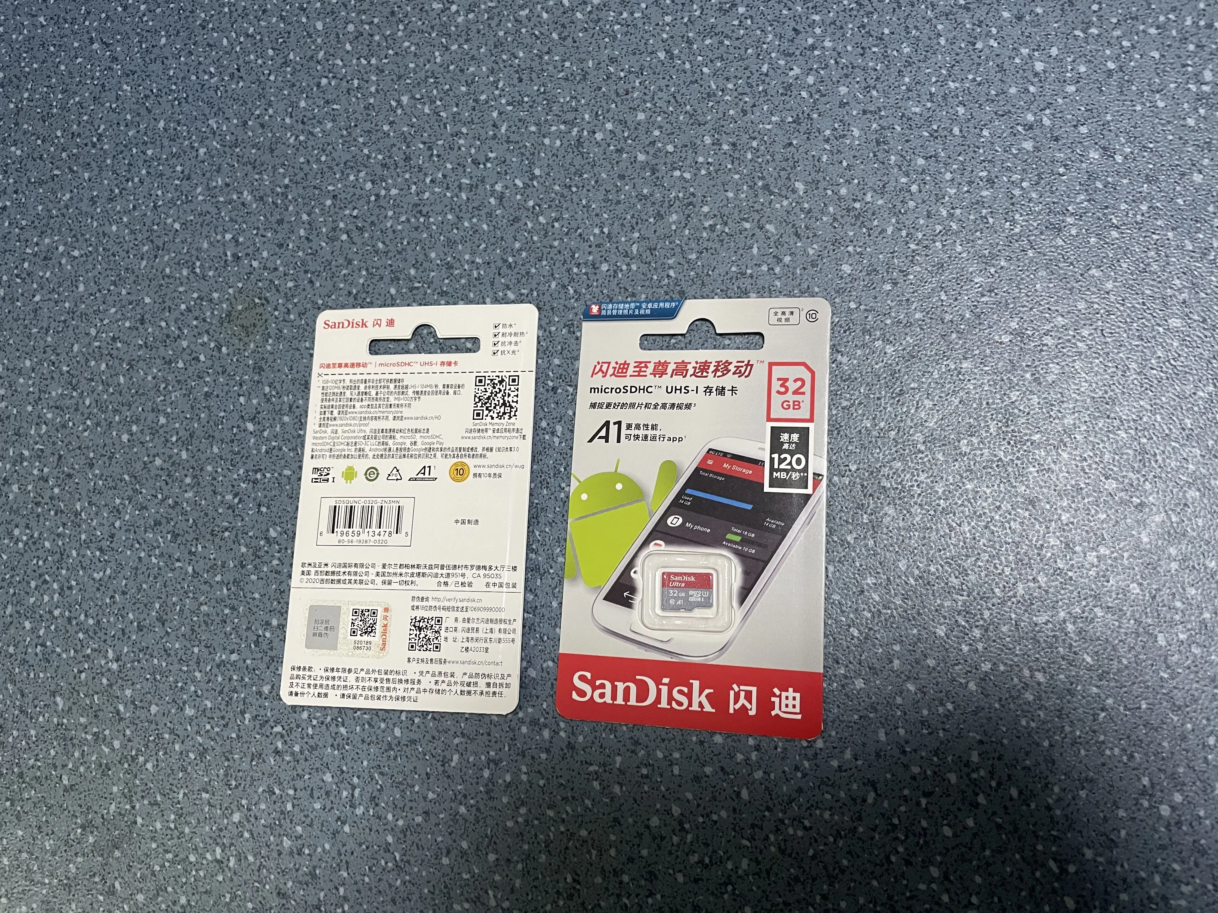 Двойной Флеш-накопитель SanDisk microSDHC 32GB UHS-I 120 МБ/с. A1 ультра SDSQUA4-032G-GN6MN / SDSQUNC-032G-ZN3MN микро SD карты флэш-карты памяти