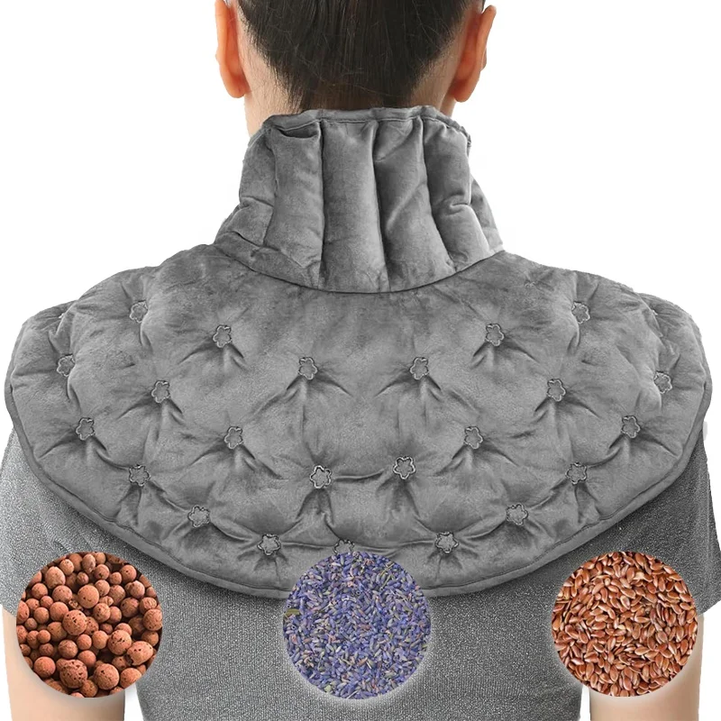 microwavable shoulder heating pad heated neck wrap microwavable wheat bag lavender therapy heat pack pain relief and relaxation
