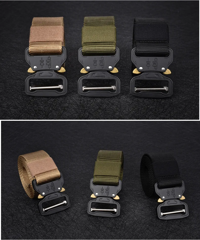 Special Forces Quick Release Emergency Tactical Belt Set Metal Buckle Combat Waist Belts