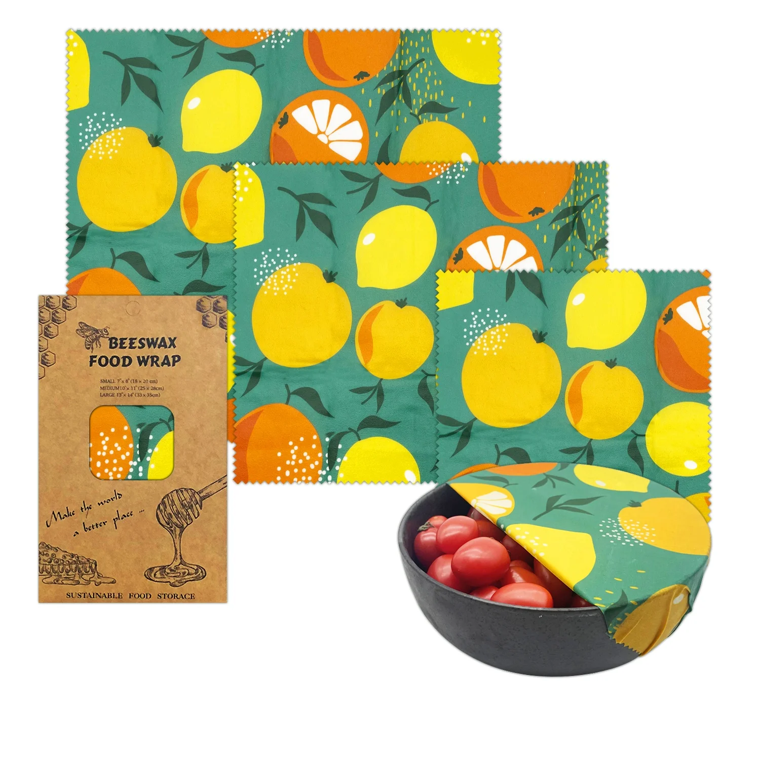 Hot factory zero waste cloth reusable sandwich beeswax food wrap beeswax wrap