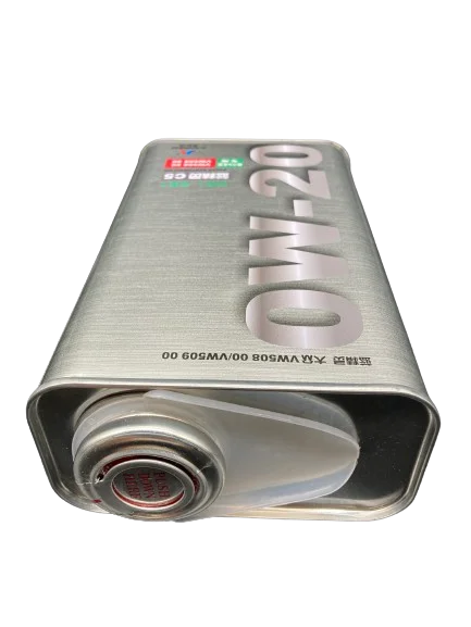 Engine Oil Tin Can Square 1L Motor Oil Tinplate Can with pressure cap