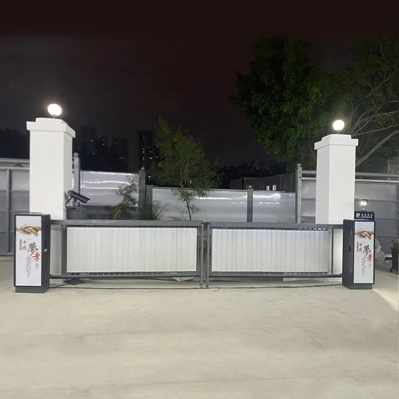 community automatic intelligent parking lot license plate recognition gate vehicle recognition advertising fence gate