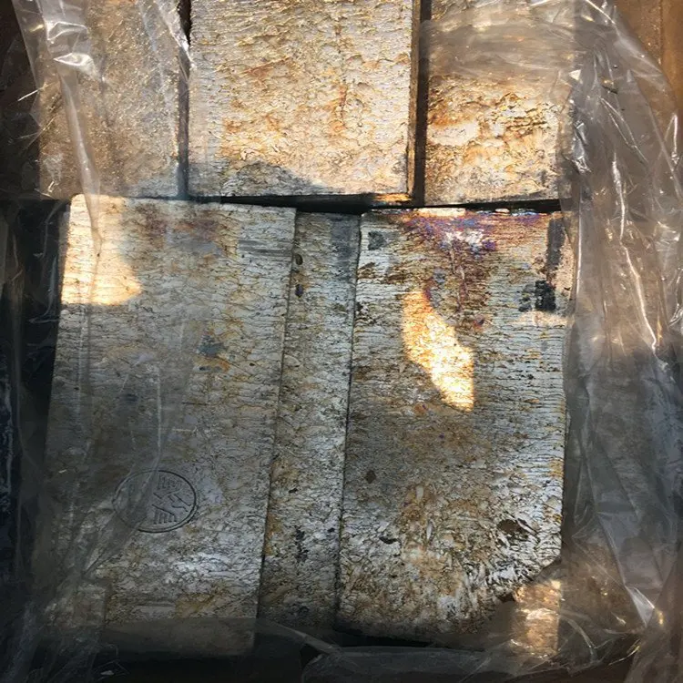 Bi 99.99% pure bismuth ingot, special for alloy addition, semiconductor and catalyst