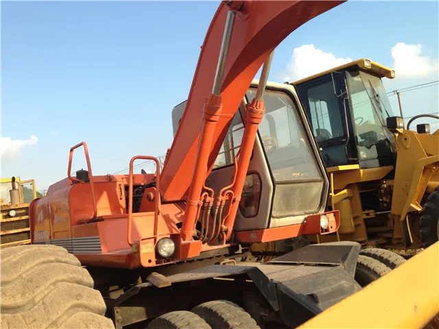 Used Hitachi EX160WD Wheel Excavator for hot sale/ Hitachi brand EX100WD EX200-3