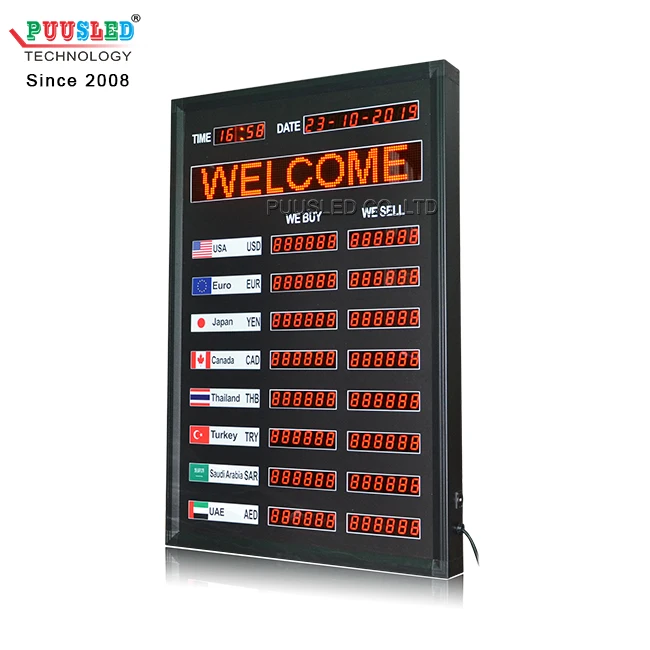Дисплей для обмена валюты доска цифрового обменного курса со светодиодом 1 0 дюйма плата отображения валют