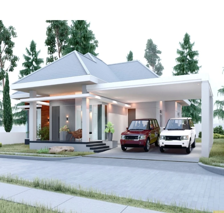 Sandwich Panel Steel Prefab House Luxury single storey Villa Mansion