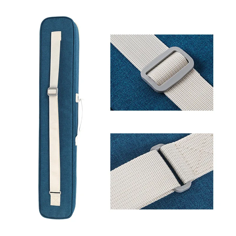 Custom logo waterproof 1 butt 1 shaft Billiard cue case pool cue case soft stick carrying bag crossbody strap