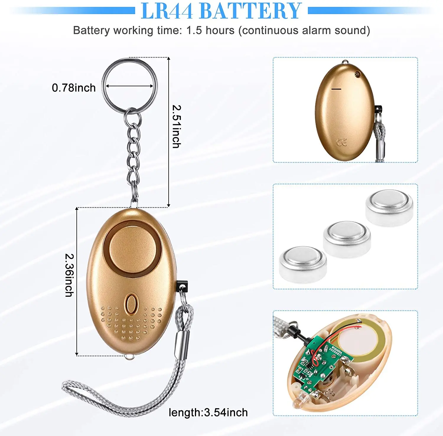 Amazon Hot Sale Wholesale Self Defense Personal Alarm Keychain Pepper Spray Self Defense Keychain for Women