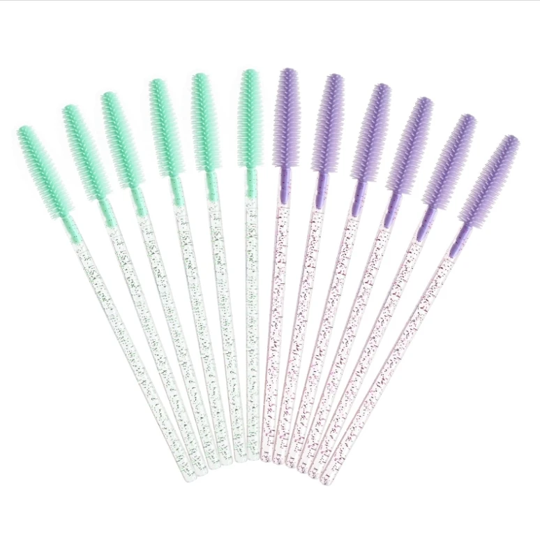 Factory Price Silicon Lash Spoolies Disposable Silicone Head Mascara Wands