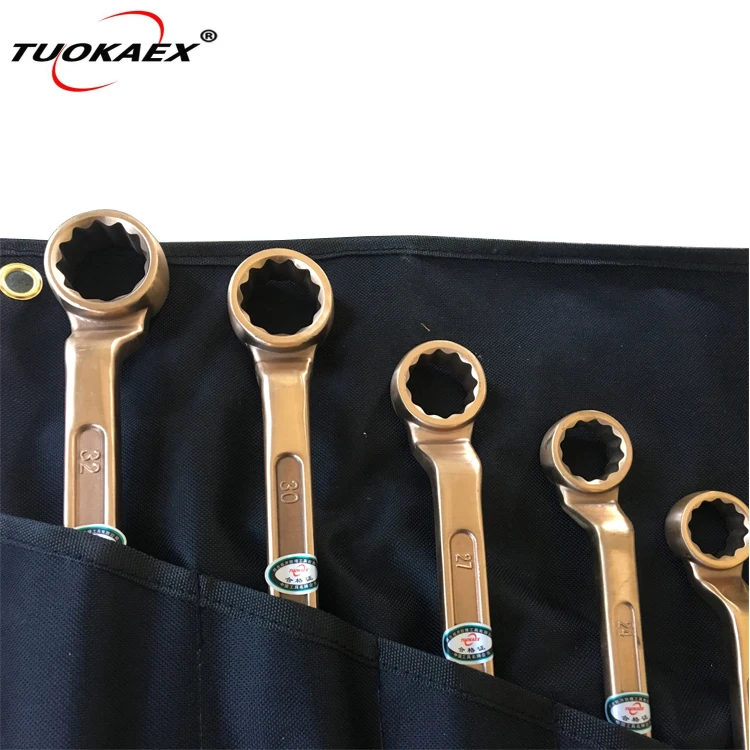 
China manufacturer Non sparking tool sets Copper alloy Double Box Offset Wrench Set-11Pcs 