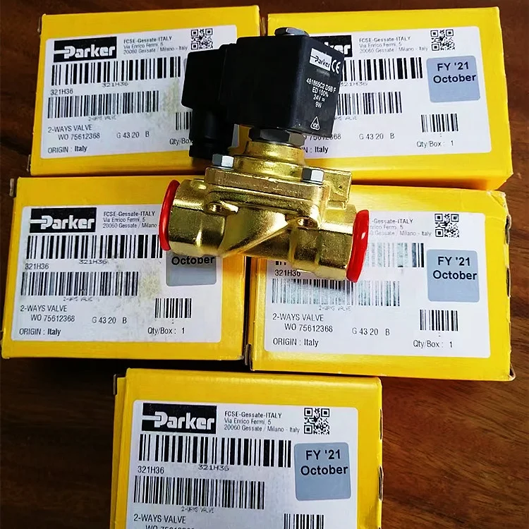Italy Parker two position two ways solenoid valve blow moulding machine parts