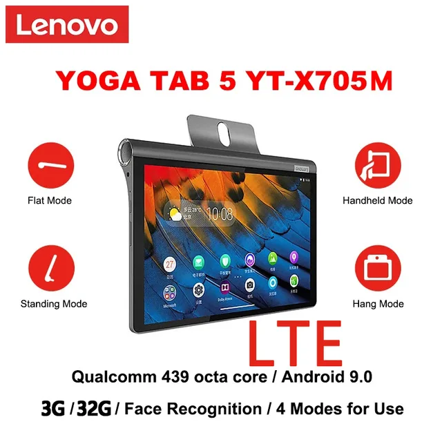 Lenovo YOGA TAB 5 X705M LTE Mobile Tablet Octa Core 3G RAM 32G ROM 10.1 inch 1920*1200 IPS 7000mAh android tablet
