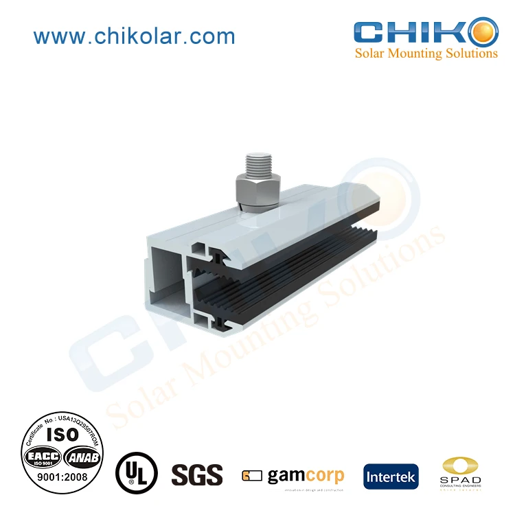 Products supply solar mounting mid clamp for solar panel mounting rack