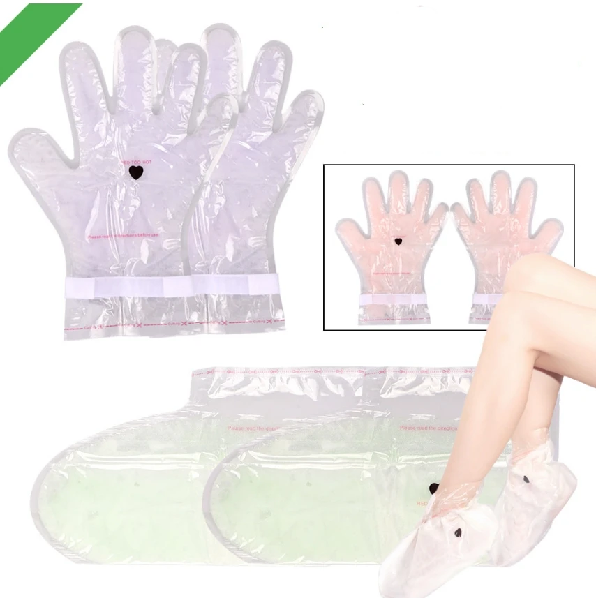 private label heated  paraffin wax pedicure beauty whitening heating hand and foot paraffin wax gloves bags mask