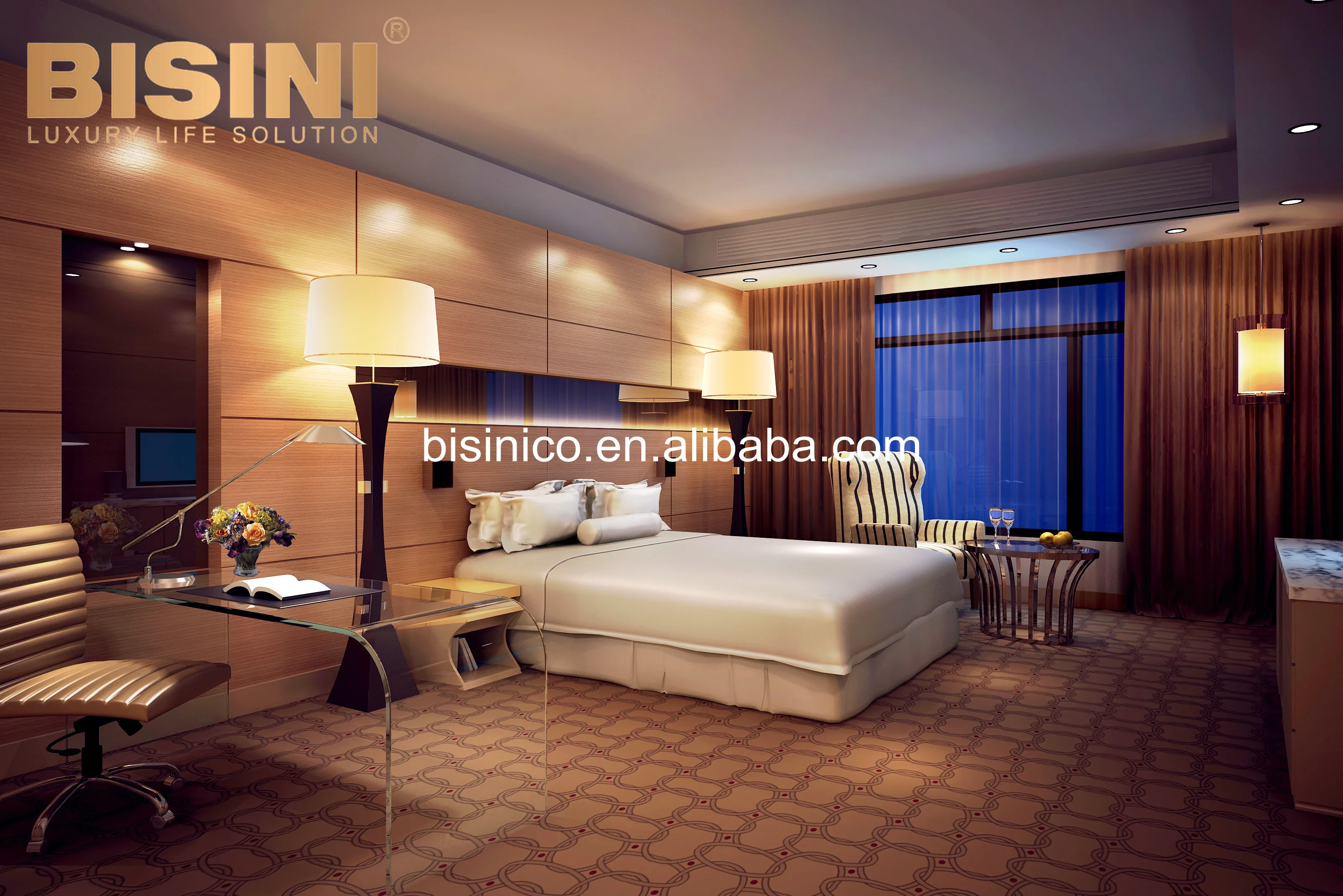 Turnkey Project Solution Architecture Hotel Ball Room 3D Design Service Floor And Wall Rendering