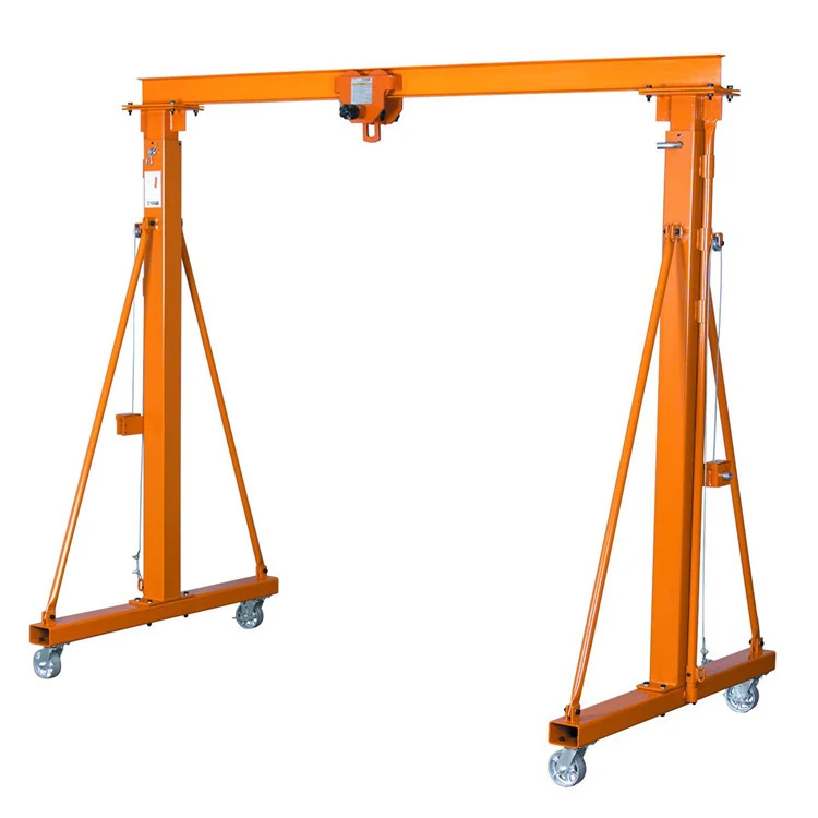 Small Gantry Crane Portable Movable Gantry Crane with Steel Rope Hoist 1T 2T 3T 5T