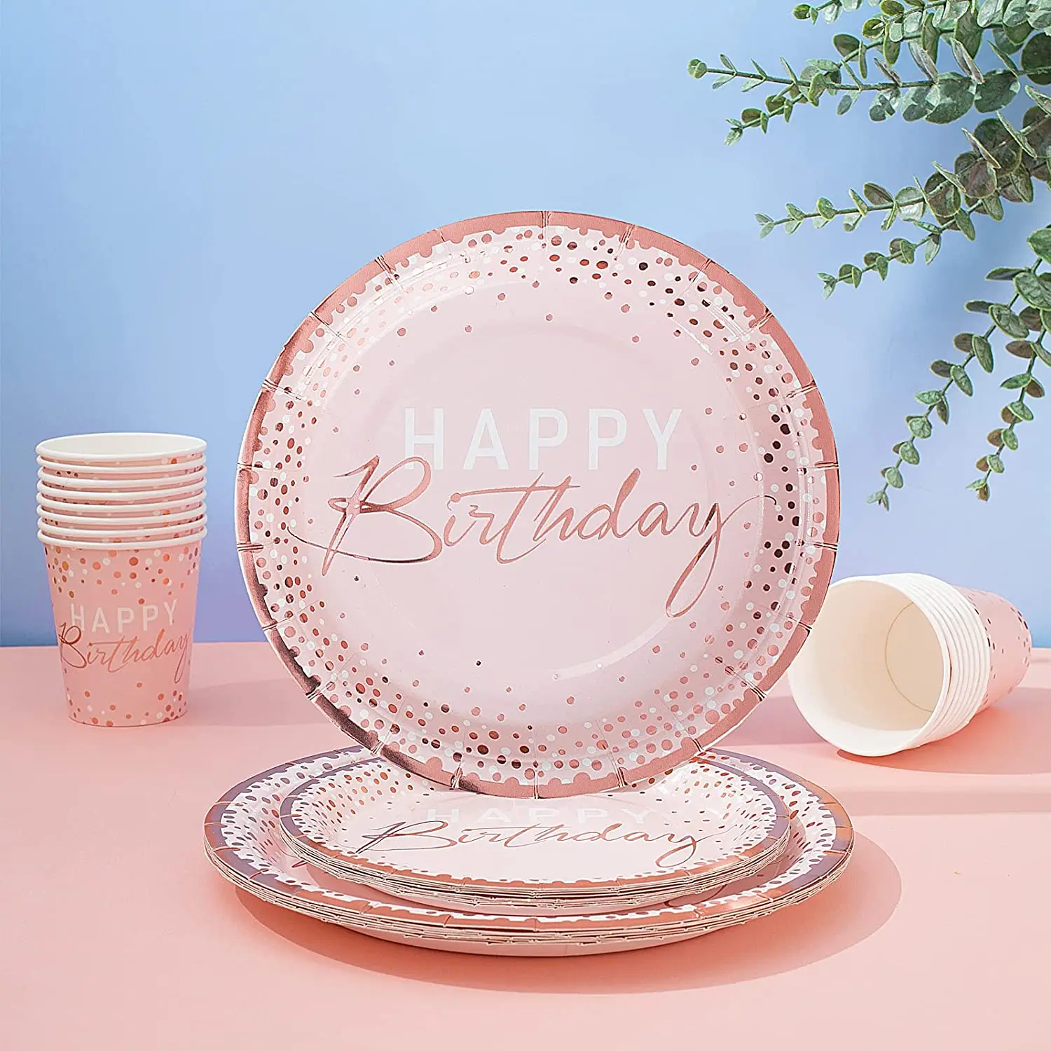 Eco- friendly Disposable tableware set Disposable party supplies kits party holiday Supplies Disposable party paper plates