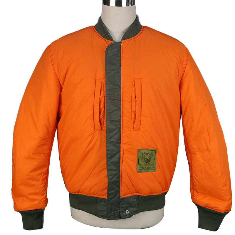 New Style  Mens Flight Jacket Bomber Jacket Nylon Shell Black\navy\army Green Stock & Custom Made for Winter Printed