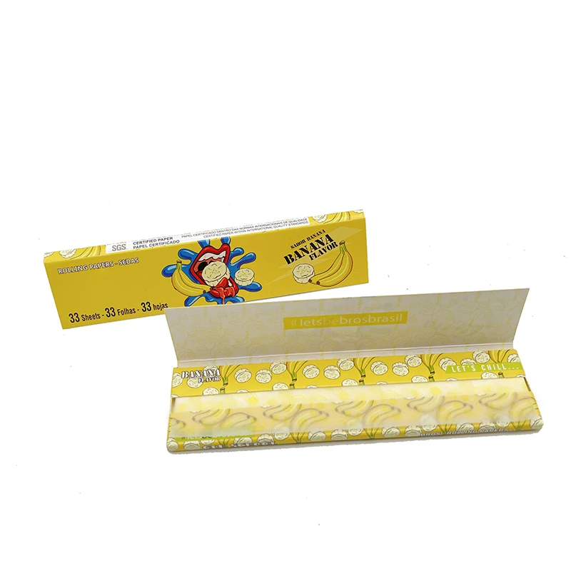 new product  flavor banana hot sale rolling paper for smoking cigarette rolling paper