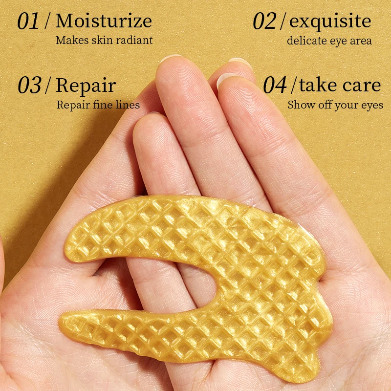 BIOAQUA OEM ODM Carrageenan Anti Crows Feet Moisturize Eye Pads Nicotinamide Whitening Anti Aging Gold Hydrogel Eye patch Mask