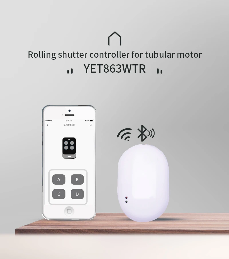 TUYA WiFi Tubular Motor Controller For Rolling Shutter Door Opener Remote Control Smart Home 2.4G 433M 110V 220V YET863WTR