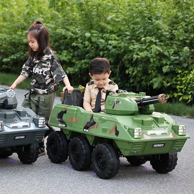 Rc Radio Control Great Gift Adult 12V Battery Powered Kids Electric Tank Toy Car Remote Control Children Ride On Car Tank