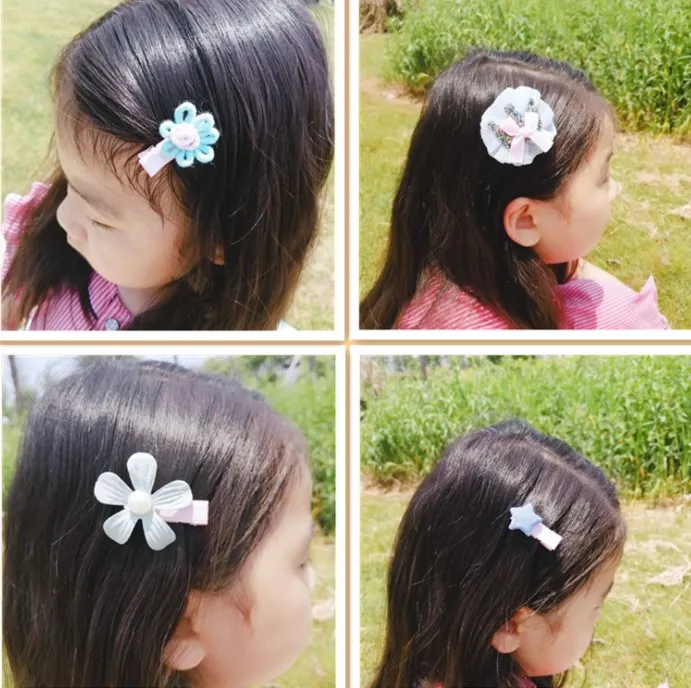 New design fashion Korean cute lovely 5 pcs a set princess hair clips set for baby girls