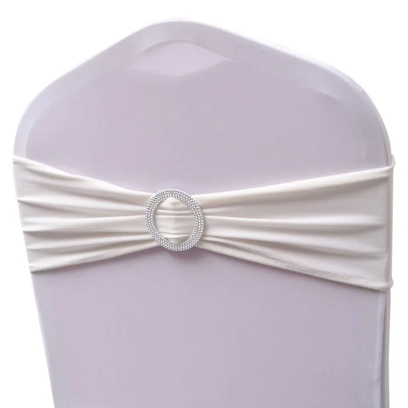 Chair Cover Stretch Band With Buckle Slider Sashes Bow Wedding Banquet Decoration Sage Green Stretch Chair Sashes