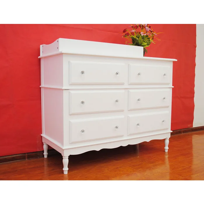 Baby Changing Table White French Style With Drawer Storage Table